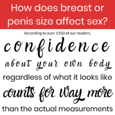 How Does Breast Or Penis Size Affect Sex Uncovering Intimacy